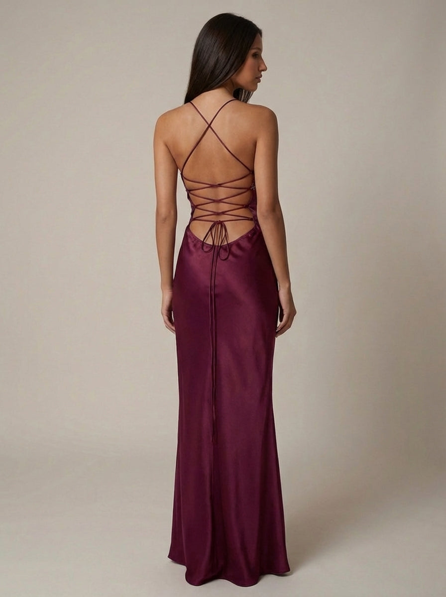 Women's maxi halter-neck dress