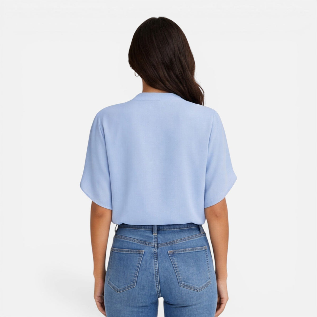 Women's blouse with a V-neckline
