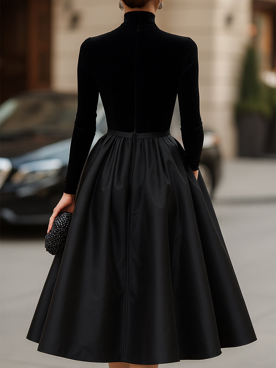 Midi long-sleeve dress