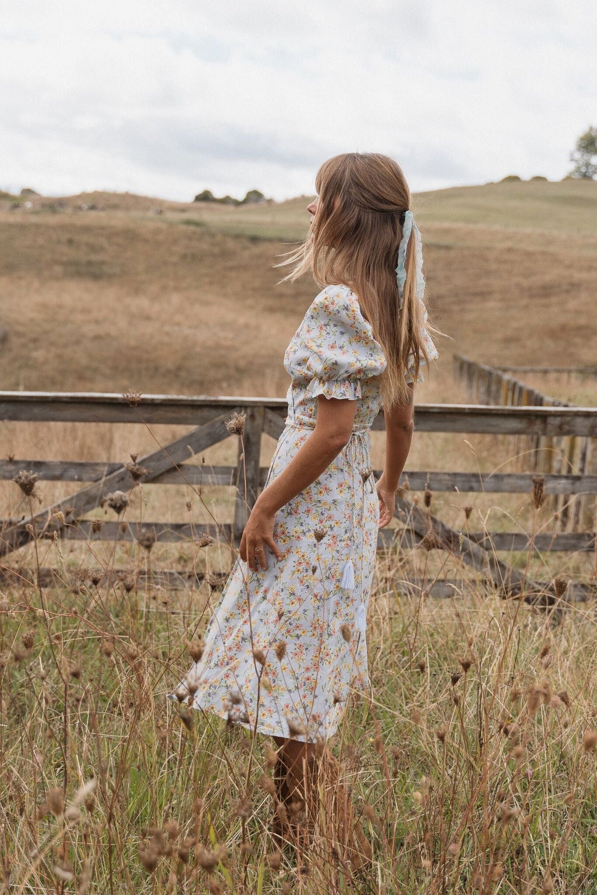 Wrap midi dress
