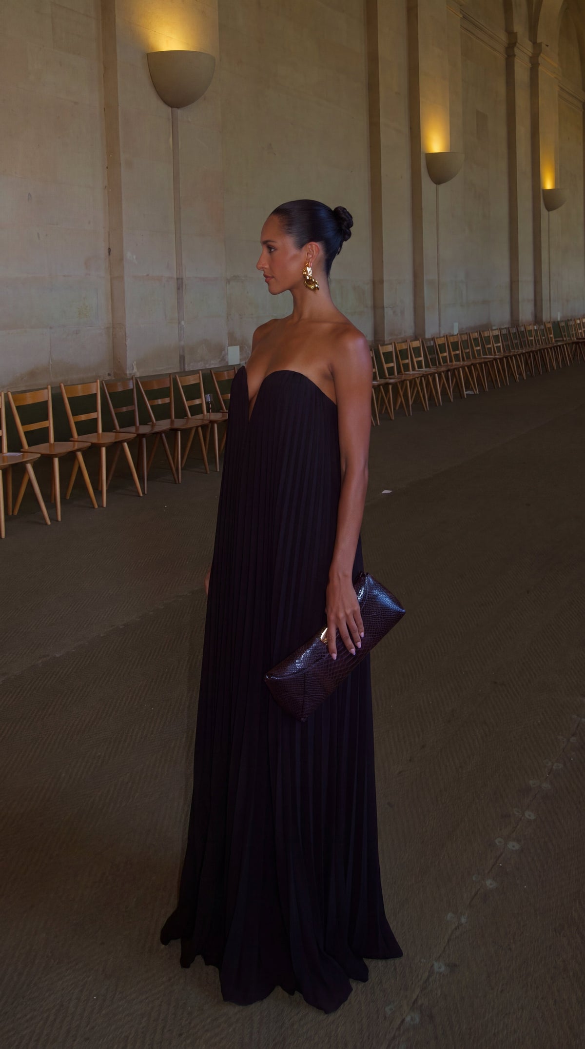 Maxi strapless dress