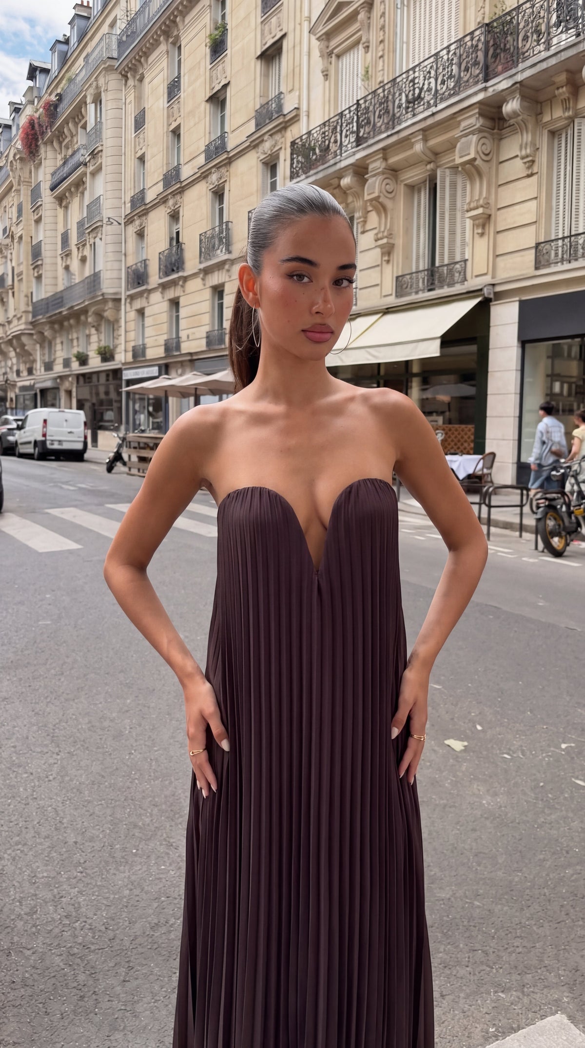 Maxi strapless dress