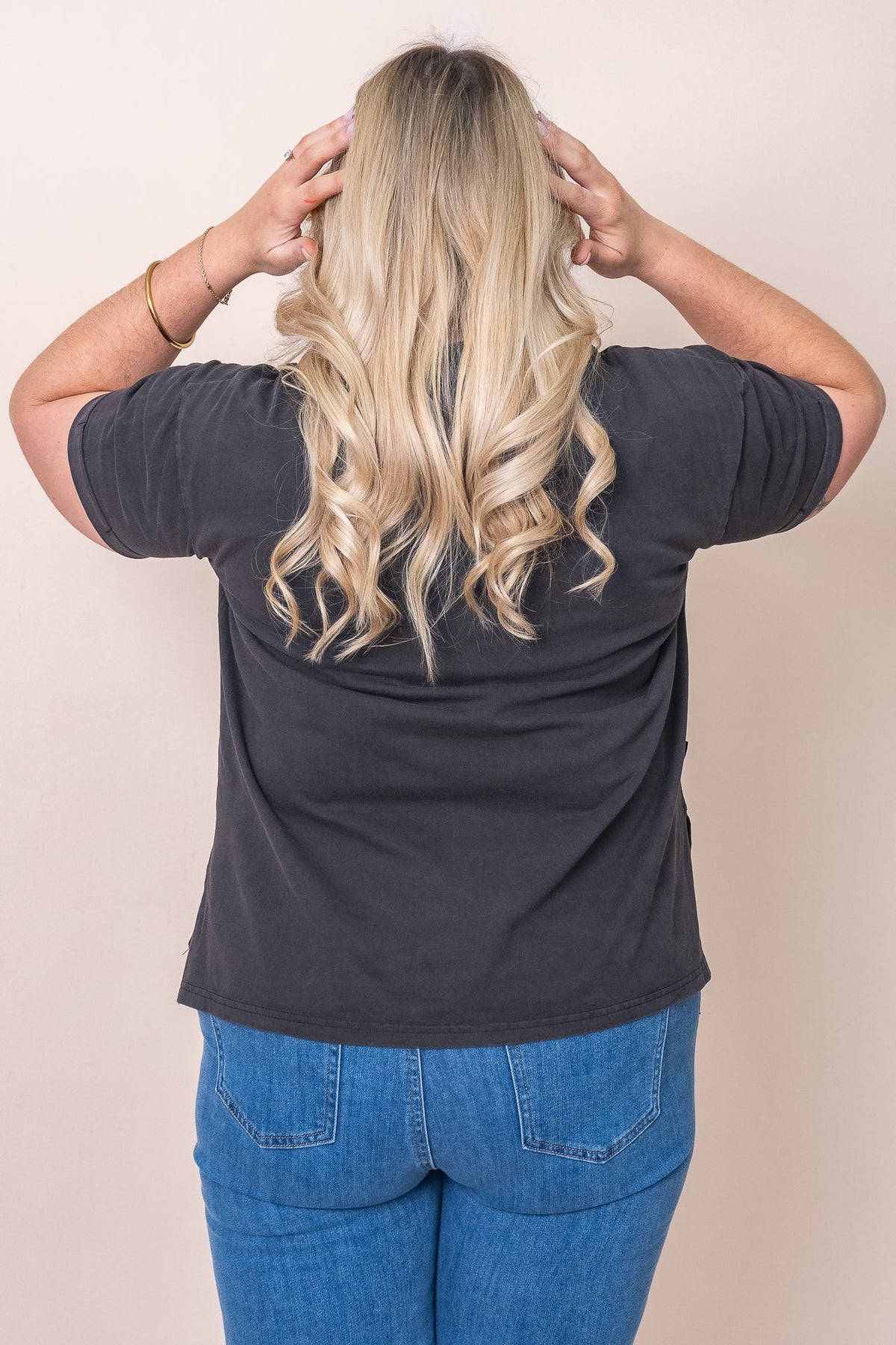 T-shirt with a round neckline