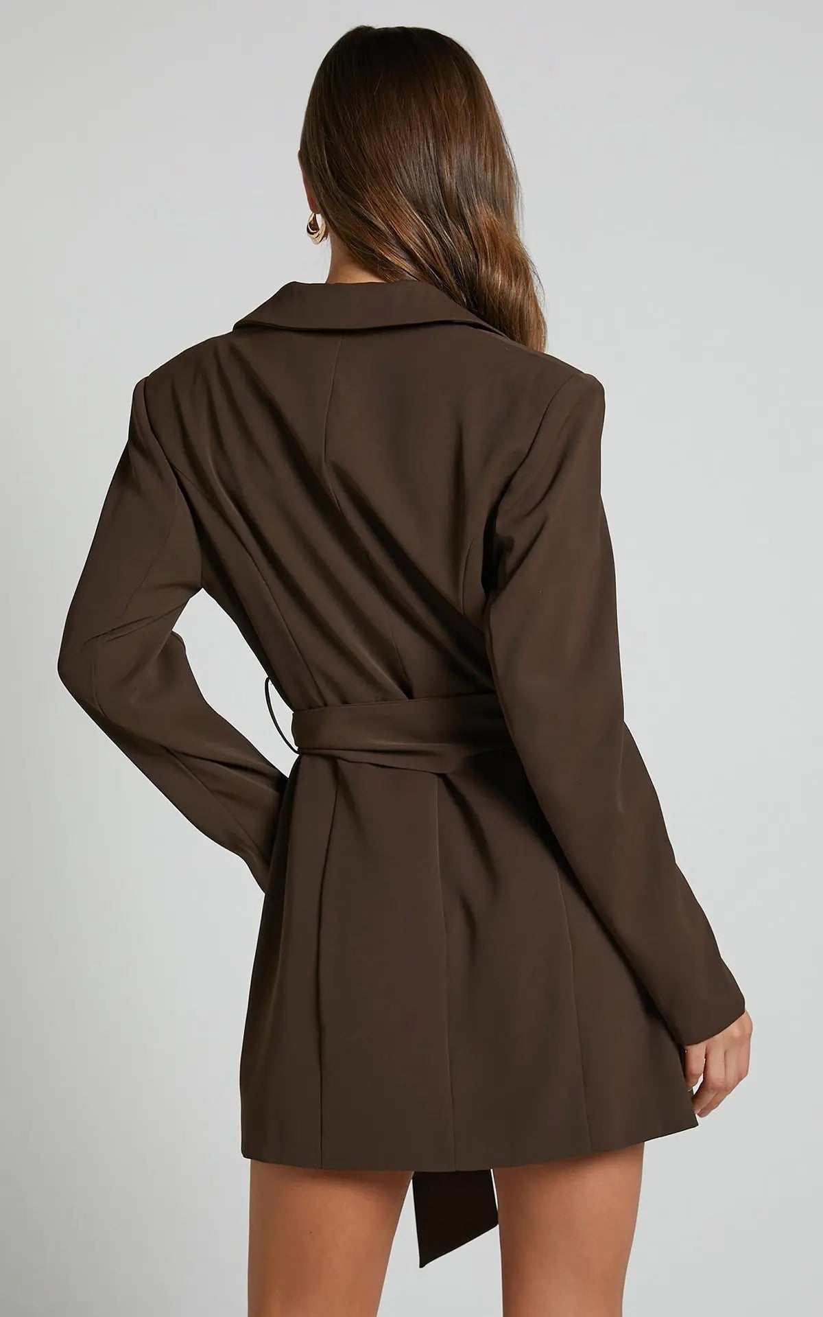 Women's wrap mini dress with a button front