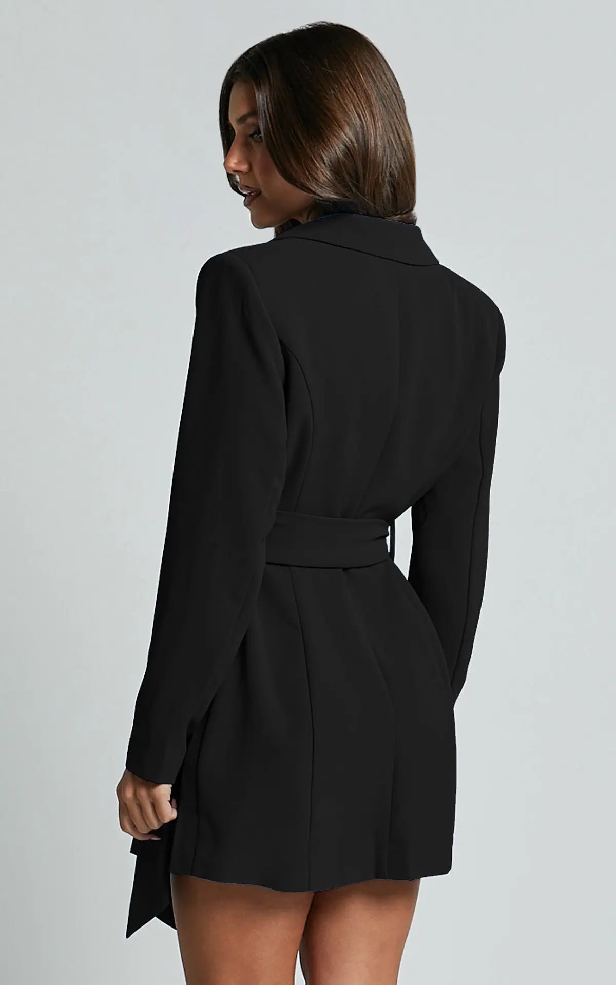 Women's wrap mini dress with a button front