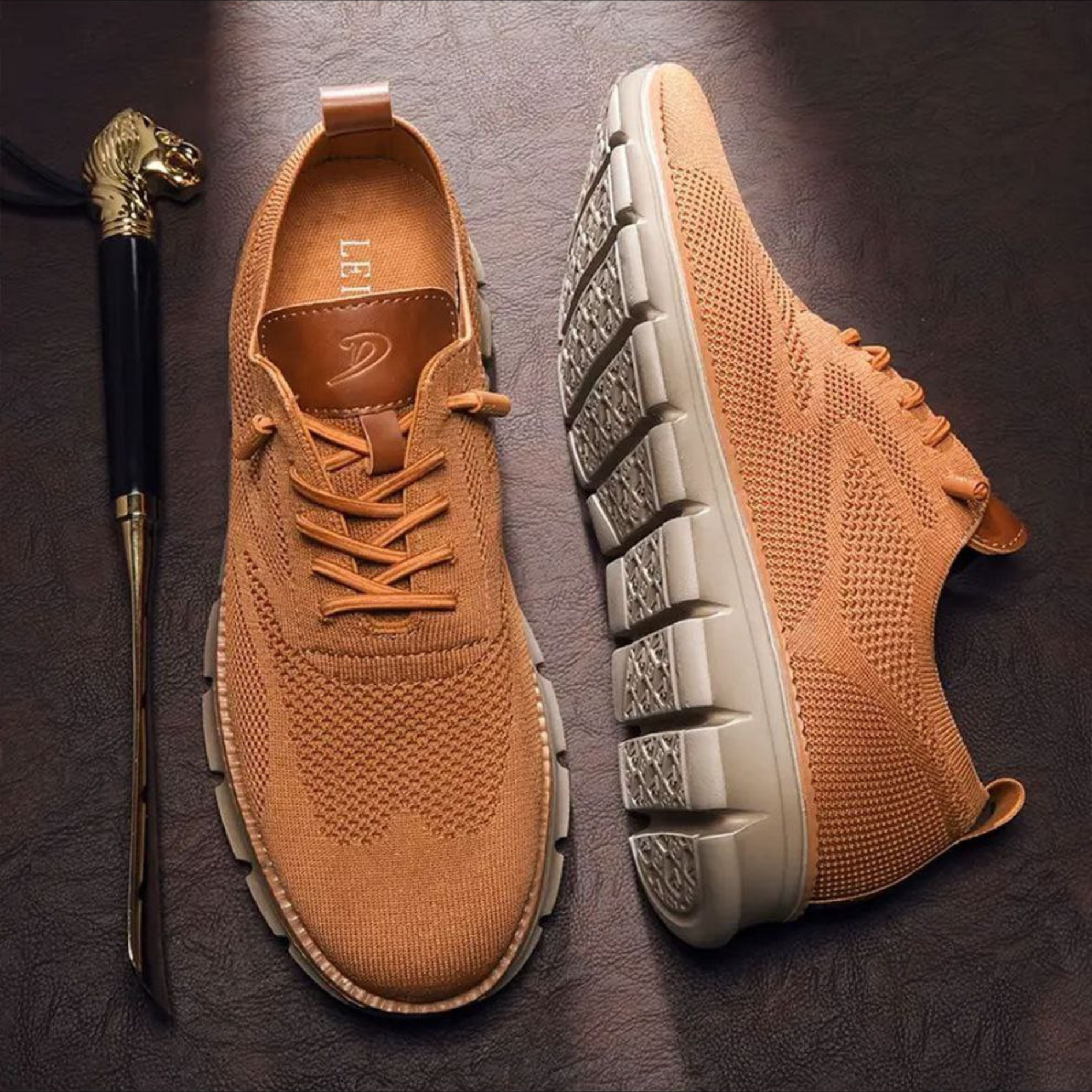 Men's Knit Sneakers Soft Breathable Casual Everyday Shoes Comfort