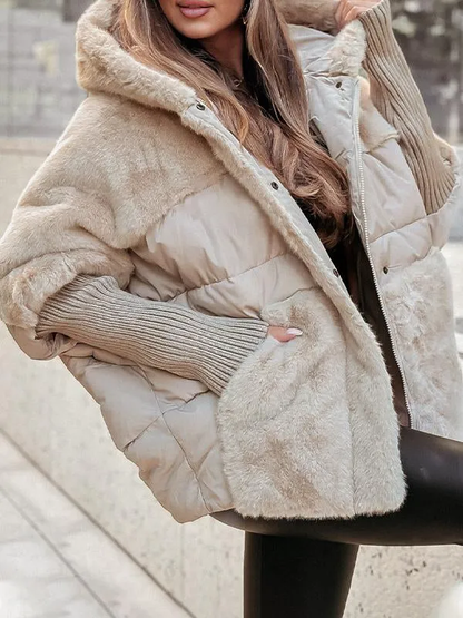 Women's Hooded Winter Jacket Stylish Cozy Warm Casual Outdoor