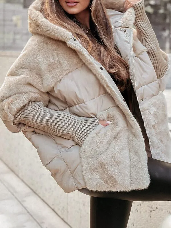 Women's Hooded Winter Jacket Stylish Cozy Warm Casual Outdoor