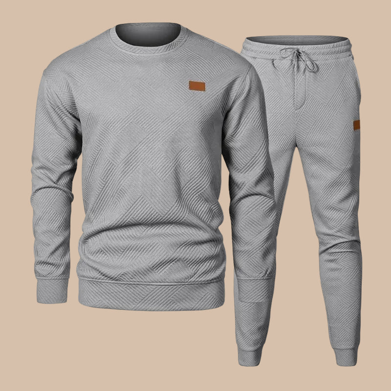 Men's Sweat Suit Two Piece Set Crewneck Pullover Track Pants Casual