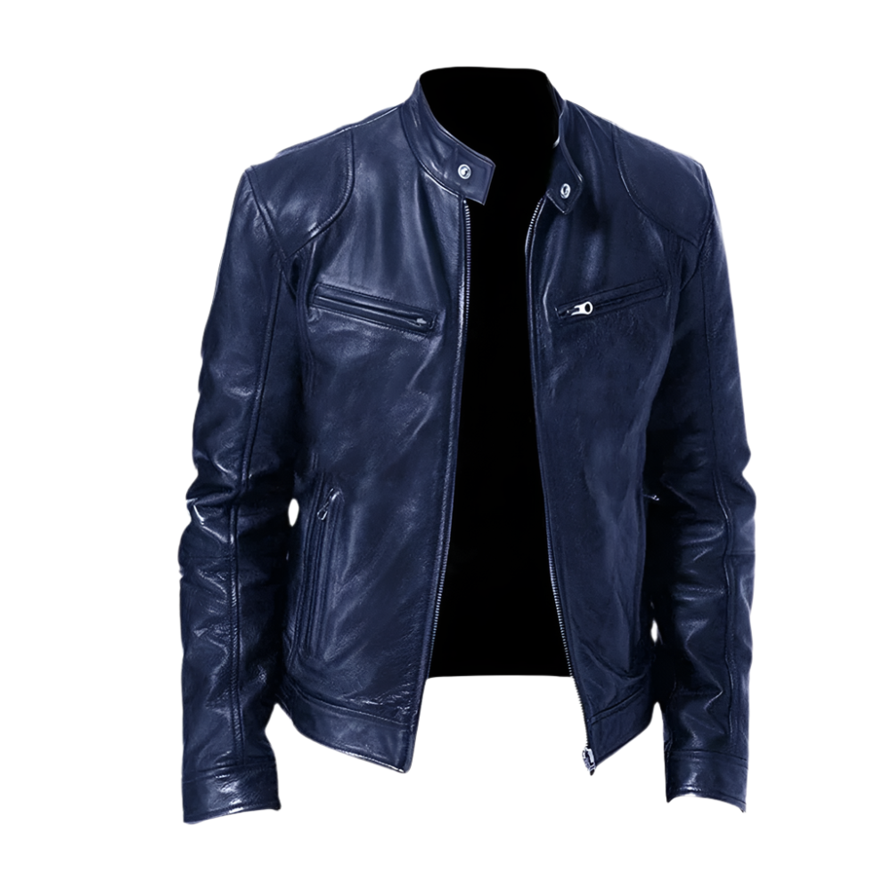 Leather Jacket Men's Casual Smart Stylish Evan Black Everyday Wear