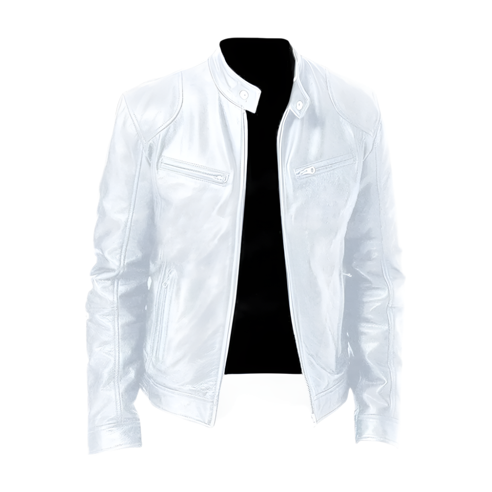 Leather Jacket Men's Casual Smart Stylish Evan Black Everyday Wear