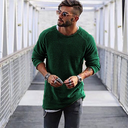 Men's Long Knit Pullover Sweater Soft Comfortable Casual Everyday Wear