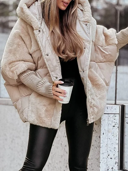 Women's Hooded Winter Jacket Stylish Cozy Warm Casual Outdoor