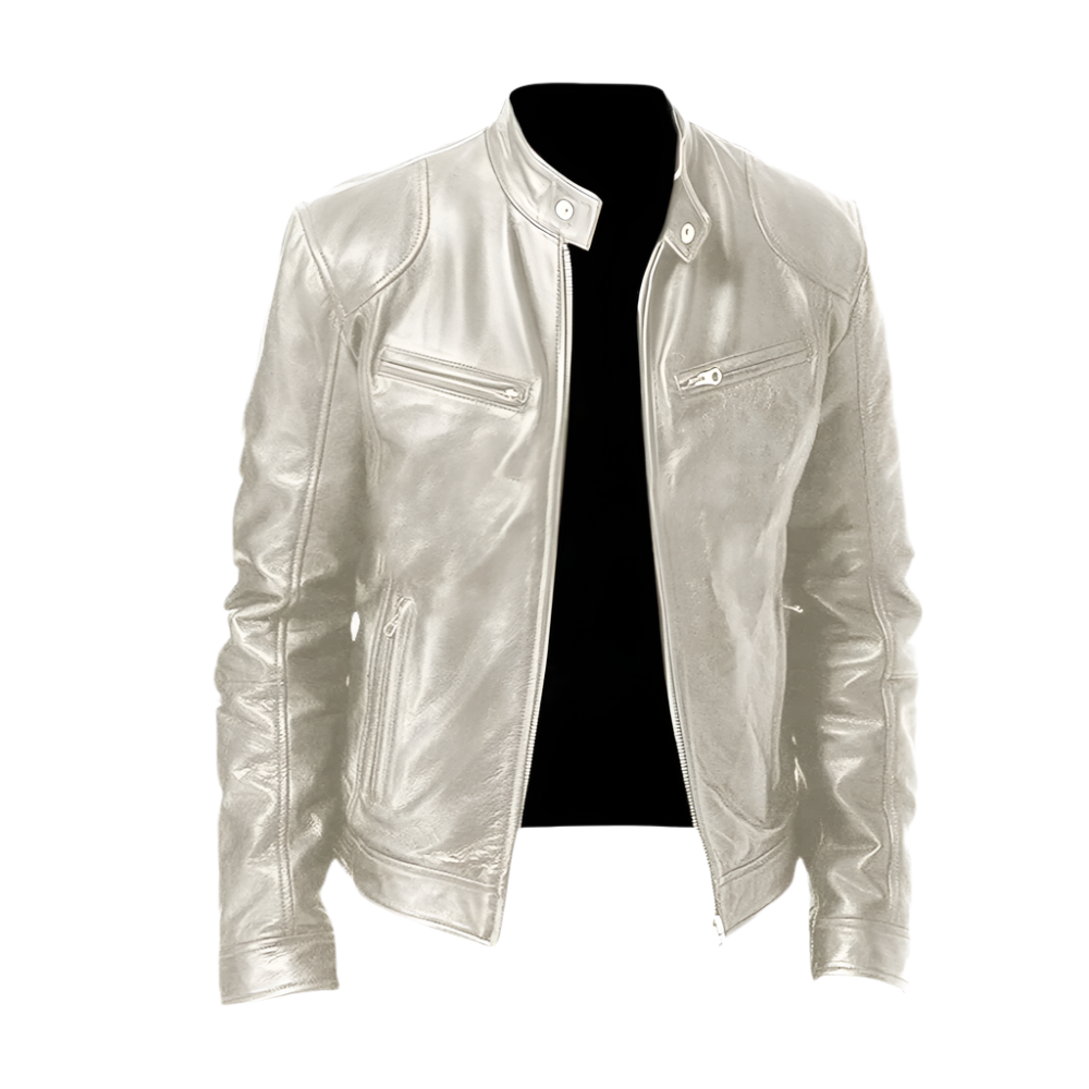 Leather Jacket Men's Casual Smart Stylish Evan Black Everyday Wear