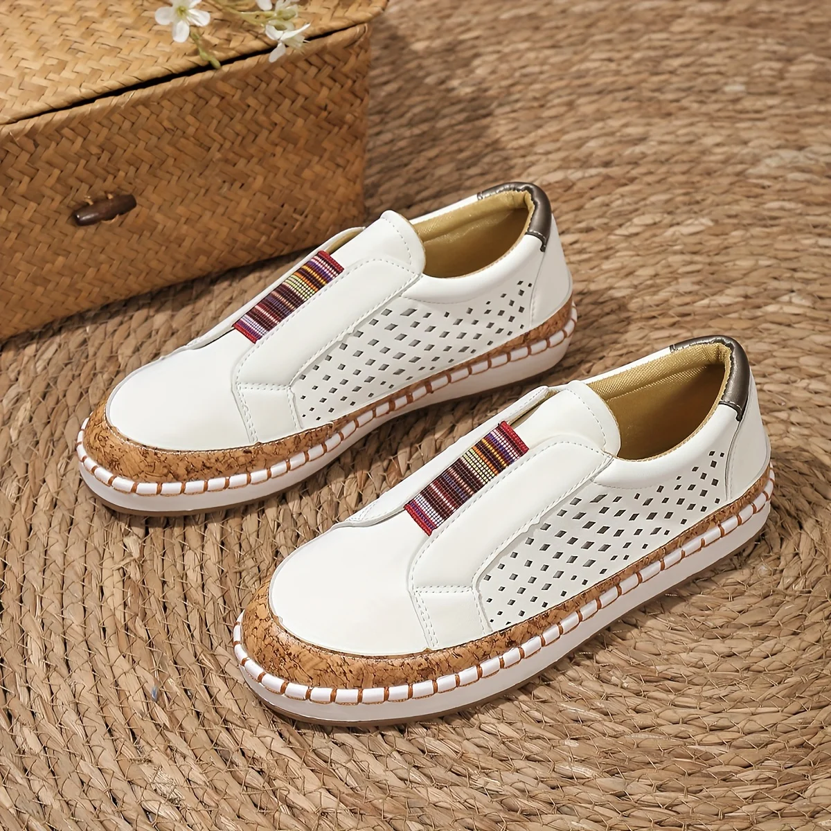 Women's Slip-On Casual Shoes Perforated Lightweight Everyday Comfort
