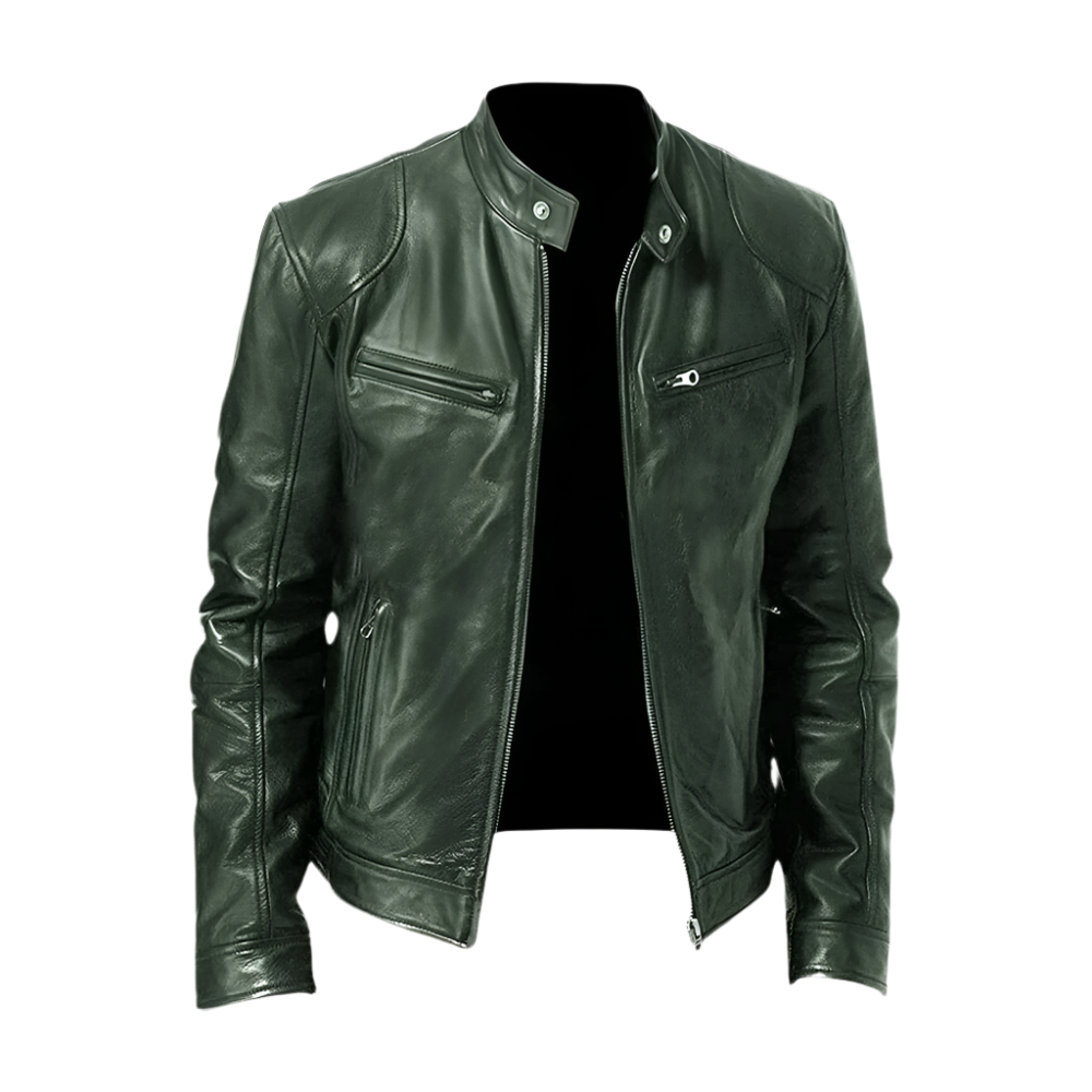 Leather Jacket Men's Casual Smart Stylish Evan Black Everyday Wear