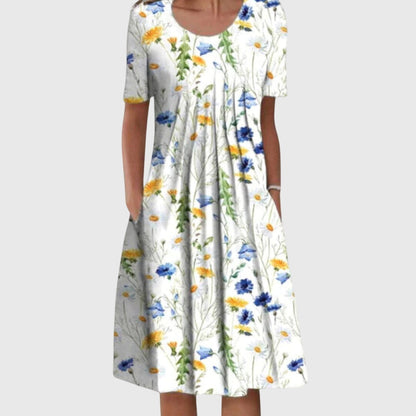 Scarlett dress in Yellow Flowers