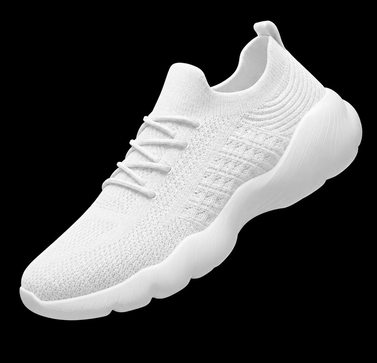Orthopedic Sneakers Knit Mesh Lace-Up Flexible Cushioned Sole Everyday Comfort