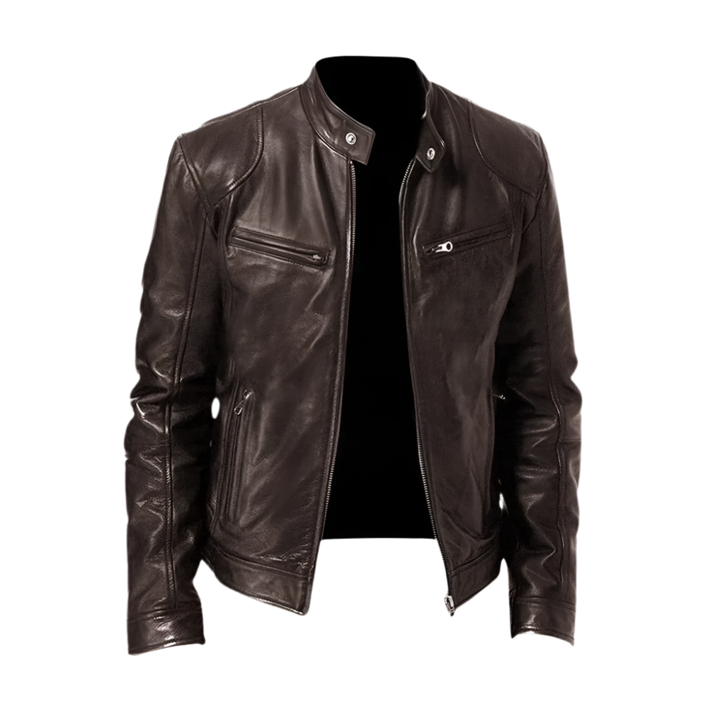 Leather Jacket Men's Casual Smart Stylish Evan Black Everyday Wear