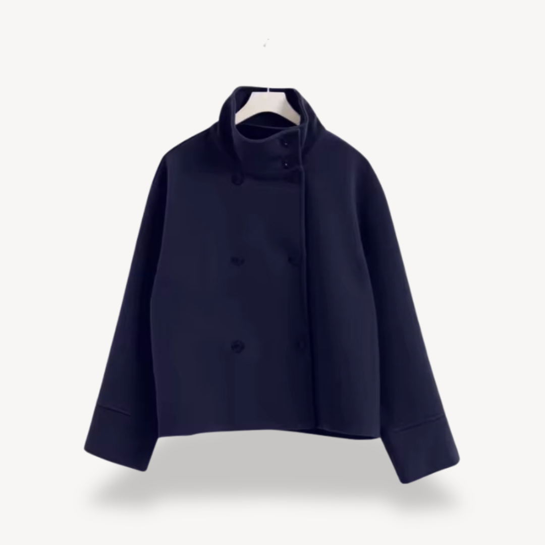 Women's Winter Coat Button Closure Tailored Elegant Warm Jacket