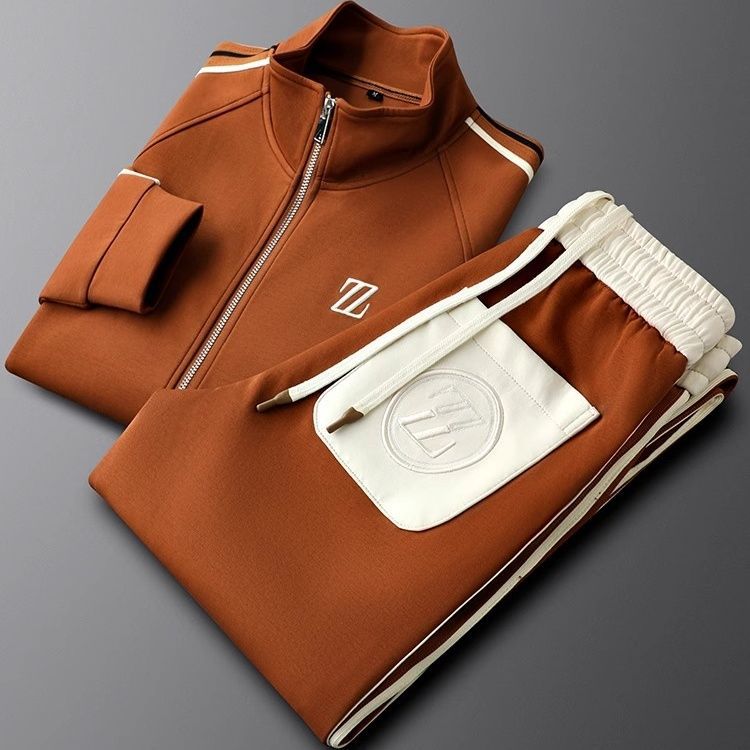 Men's Casual Athletic Tracksuit Set Sporty Stripe Soft Flexible