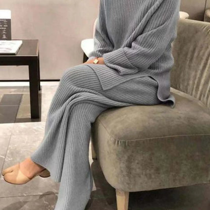 Women's Sweater and Casual Pants Set Relaxed Fit Versatile