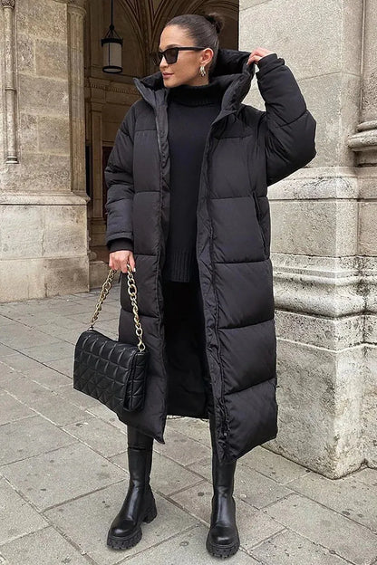 Women's Long Puffer Coat Winter Warm Stylish Jacket