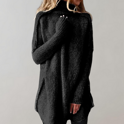 Women's Long Sweater Casual Everyday Relaxed Fit Draped Silhouette
