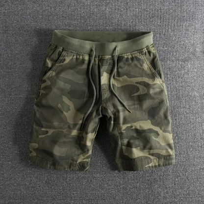 Men's Camouflage Shorts Knee Length Drawstring Elastic Waist Casual