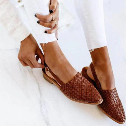 Women's Woven Ballet Flats Luna Comfortable Everyday Casual Shoes
