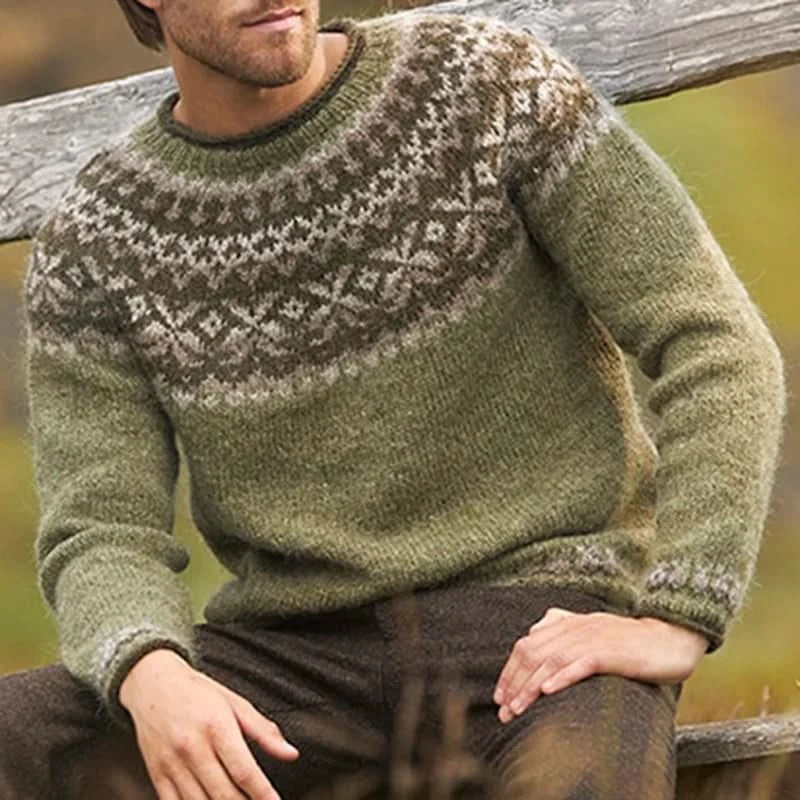 Men's Crew Neck Pullover Soft Comfortable Everyday Casual Jumper