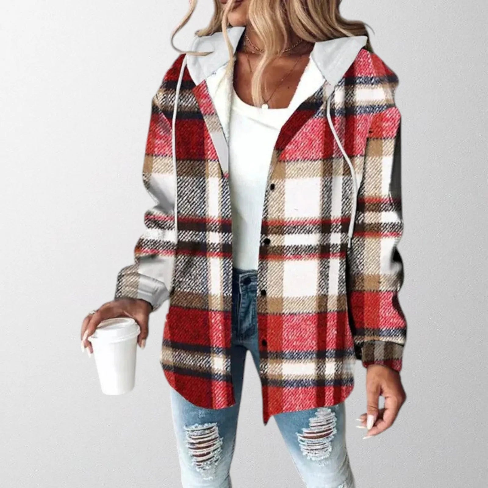 Women's Hooded Jacket Warm Relaxed Fit Casual Everyday Zip-Up Layering Coat Ladies Stylish Outerwear Smart Casual All Season
