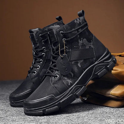 Men's High-Top Sneakers Casual Streetwear Style Comfortable Canvas Trainers