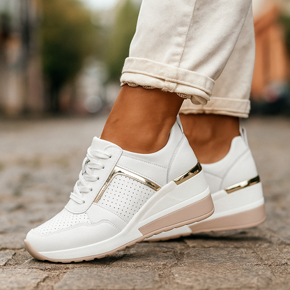 Women's Platform Sneakers Lace Up Casual Everyday Trainers