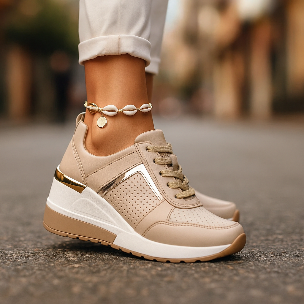 Women's Platform Sneakers Lace Up Casual Everyday Trainers