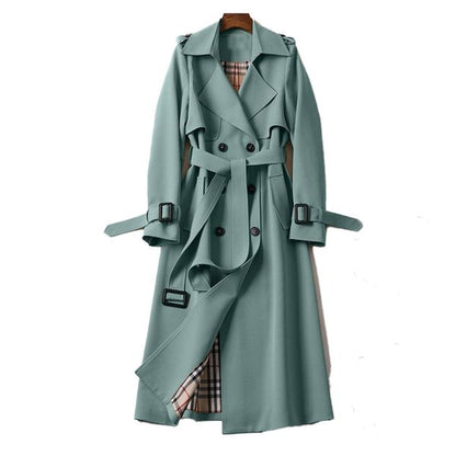 Trench Coat Women Belted Classic Style Waterproof Elegant Everyday Outerwear