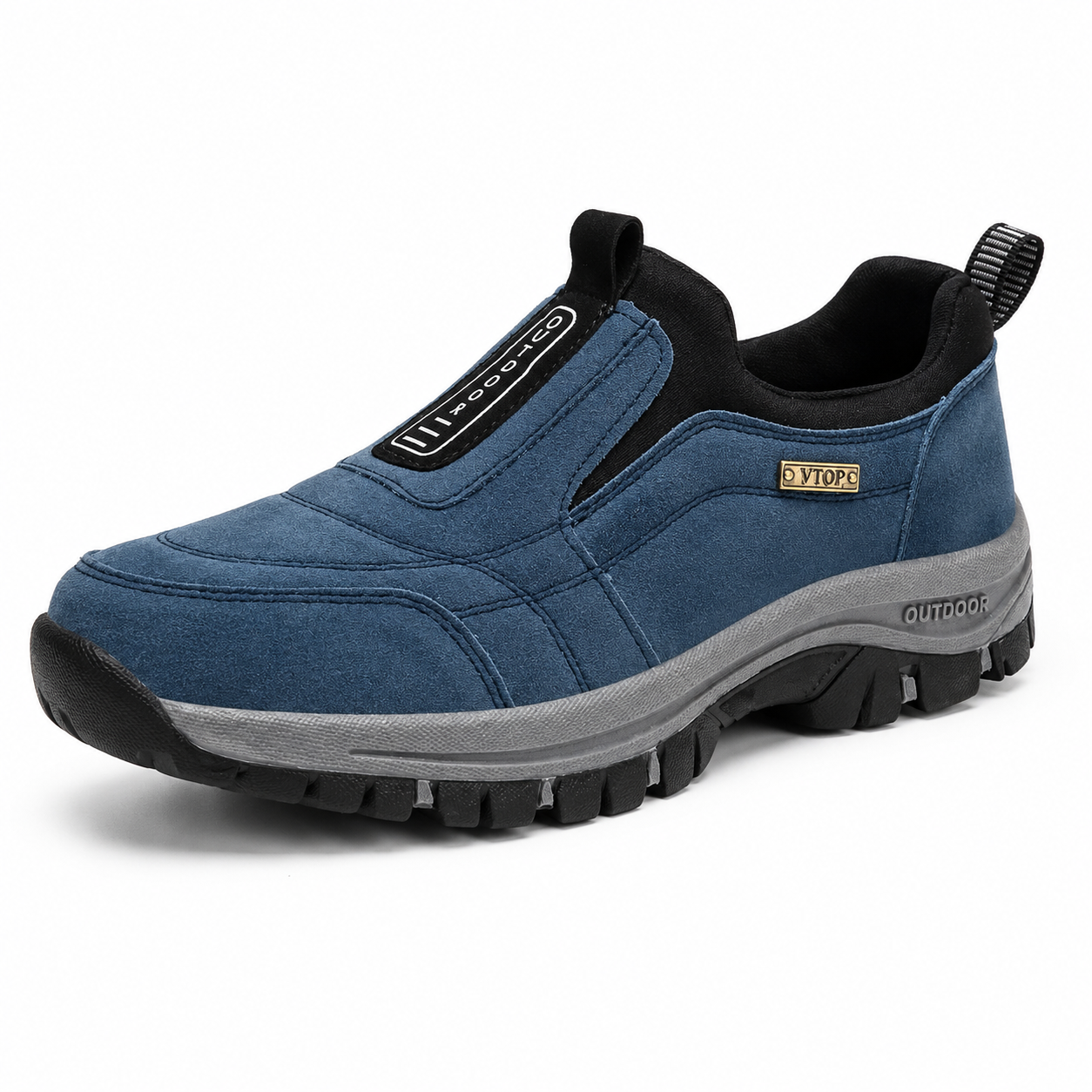 Orthopedic Hiking Shoes Slip-On Lightweight Tread Sole Everyday Walking
