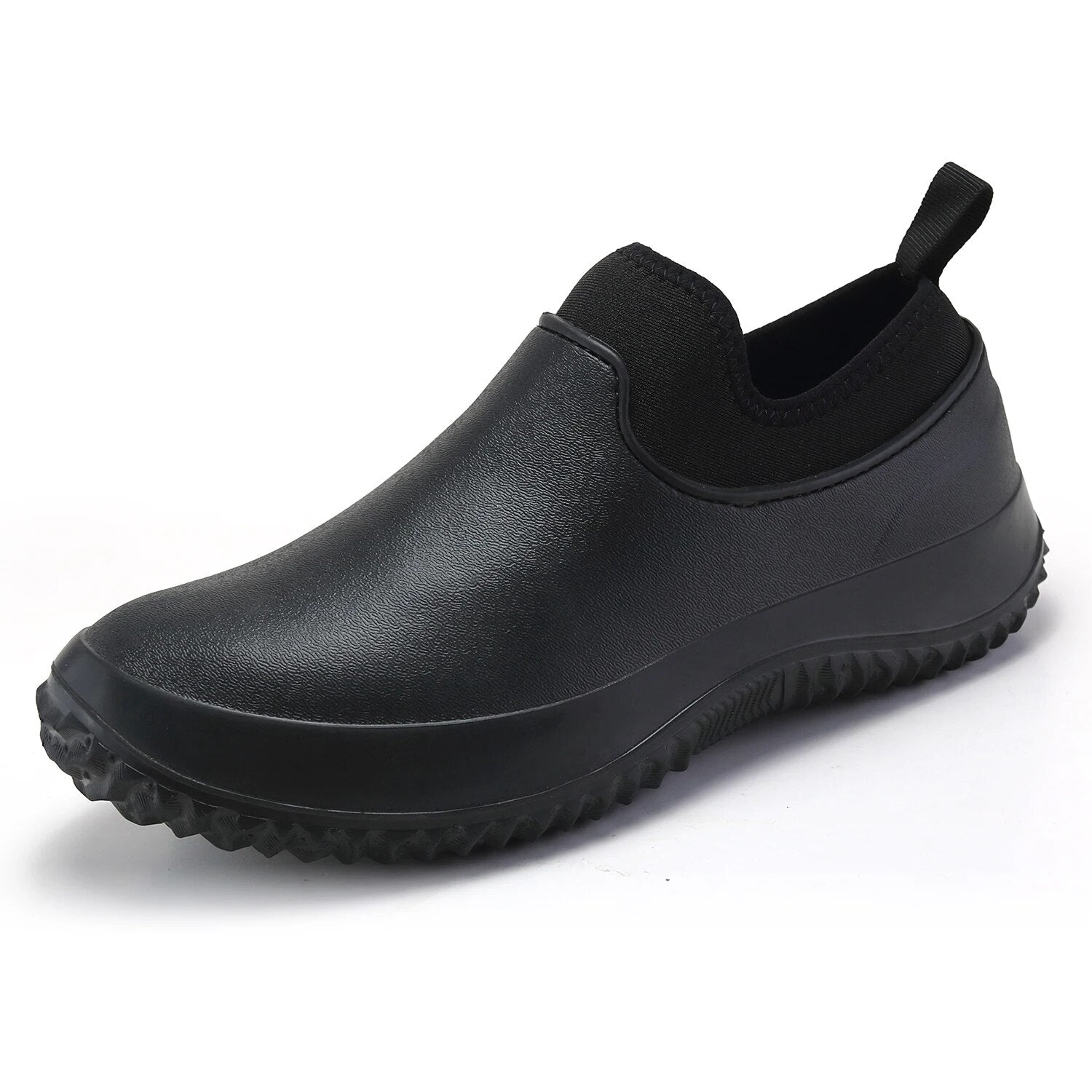 Men's Work Shoes Safety Boots Slip On Lightweight Comfortable Black