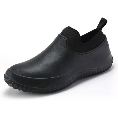 Men's Work Shoes Safety Boots Slip On Lightweight Comfortable Black