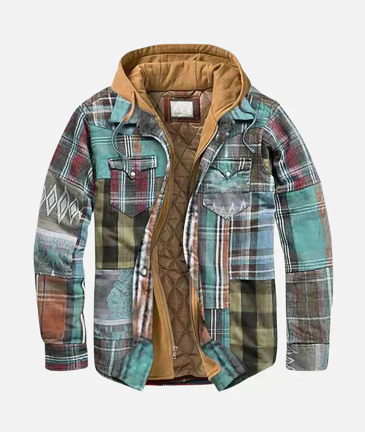 Men's Patchwork Gilet Check Pattern Sleeveless Vest Casual Smart Layering Jacket Vintage Style Waistcoat Casual Everyday Autumn Winter