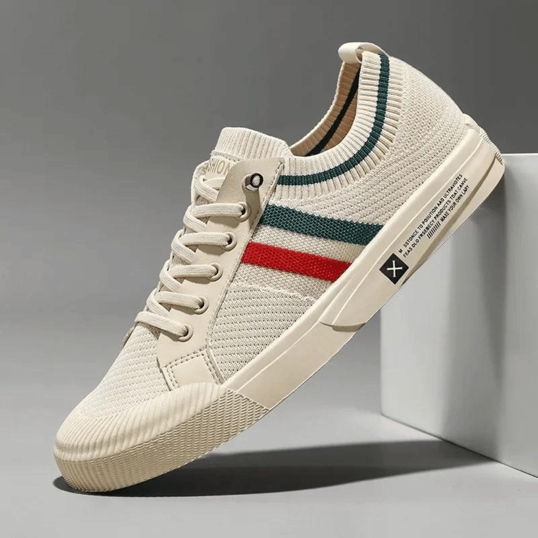 Men's Striped Sneakers Casual Stylish Sports Shoes Lightweight Everyday
