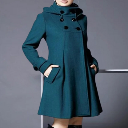 Women's Winter Coat Structured Design Straight Fit Navy Black