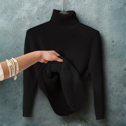 Women's Turtleneck Sweater Plain Long Sleeve Knit Black Cosy Warm Pullover Casual Everyday Ladies Jumper Winter Autumn S-XXL