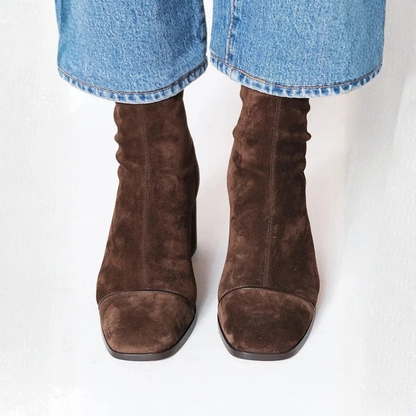 Suede Boots Women Soft Casual Elegant Comfort Everyday Wear