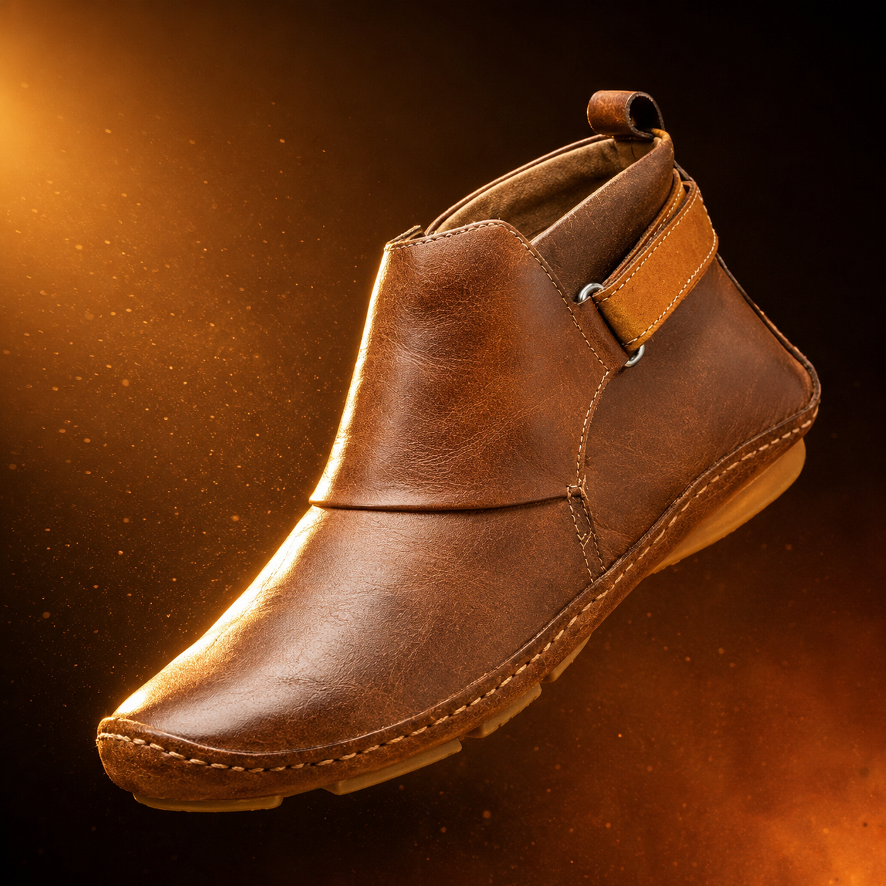 Women's Leather Ankle Boots Elegant Chic Low Heel Everyday Smart Casual