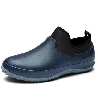 Men's Work Shoes Safety Boots Slip On Lightweight Comfortable Black
