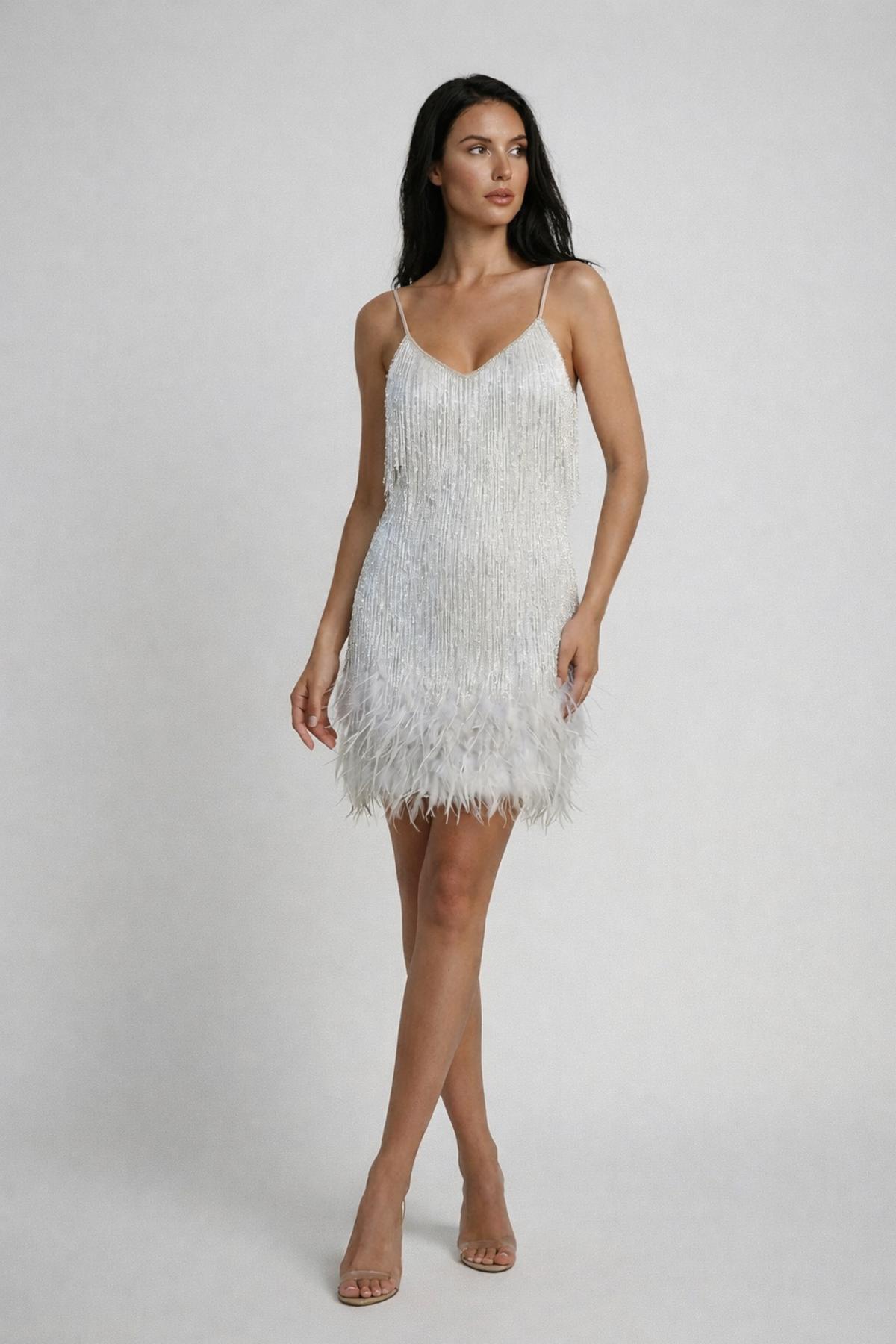 Jane | Feather Mini Dress