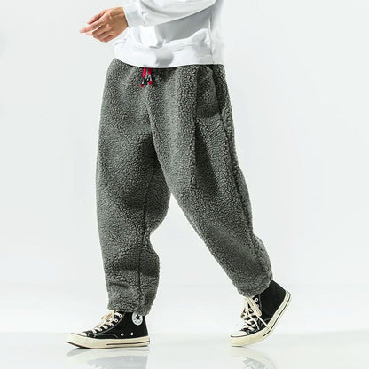 Men's Track Pants Textured Drawstring Waistband Elastic Cuff Casual