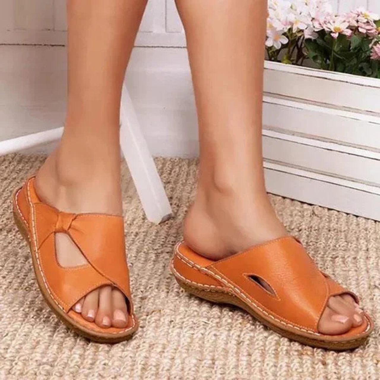 Women's Orthopedic Sandals Leather Arch Support Comfortable Everyday