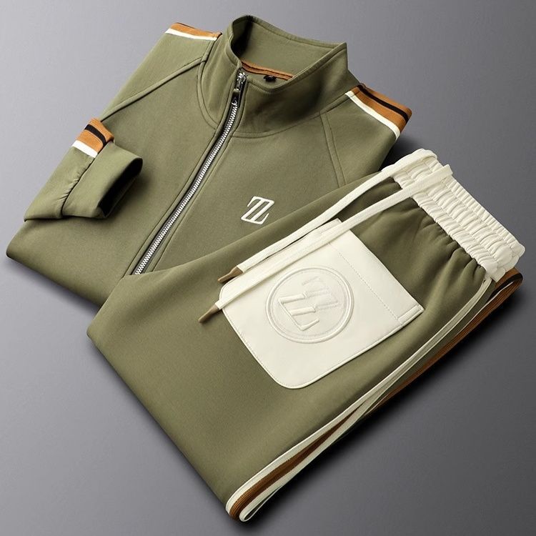 Men's Casual Athletic Tracksuit Set Sporty Stripe Soft Flexible